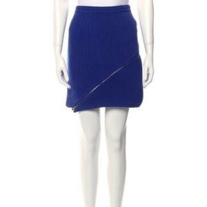 blue knit skirt “zippered style” alexander wang